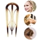 thumbnail image 3 of Accesorios para el cabello Unique Bargains 1 Pc Pinza para el cabello en forma de U 3.94"x1.50" Verde transparente Marrón oscuro, 3 of 5