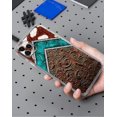 thumbnail image 3 of Phone Case Turquoise Tooled Leather Western Cowgirl Cowhide Prints Shockproof Side Striped Soft Phone Cover Cowhide Colour Compatible with iPhone 6/6s 4.7 Inch, 3 of 5