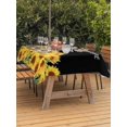 thumbnail image 3 of Outdoor Tablecloths with Umbrella Hole & Zipper, Sunflowers 54x80 Inch Tablecloth Rectangle, Yellow Summer Botanical Elegant Pastoral Waterproof Table Cloth, Patio/Pool/Picnic Table Covers, 3 of 8