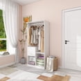 thumbnail image 3 of ModMakers 31.5 "W Wood Closet System, Walk In Closet System with Drawers, Heavy Duty Clothes Rack with Hanging Rods, Built In Closet Garment Rack With Max Load 1000 LBS, White, 3 of 7