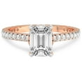 thumbnail image 3 of 2 Carat IGI Certified Emerald Shape Lab Grown Diamond Engagement Ring | 14K Rose Gold | Myra Secret Halo Lab Diamond Ring | FG-VS1-VS2 Quality Friendly Diamonds, 3 of 5