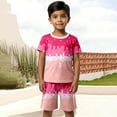 thumbnail image 2 of MuXiKeJi Clothes Boys Summer Casual Playwear Set Comfortable Short Sleeve Tee and Shorts Outfit for Toddler Kids, 2 of 5