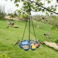 thumbnail image 6 of Cinvoph Bird Feeders Outdoor Hanging Feeder Decorative Four-Leaf Clovers Food & Water Feeder for Spring Garden Yard Patio 9"x18" Blue, 6 of 6