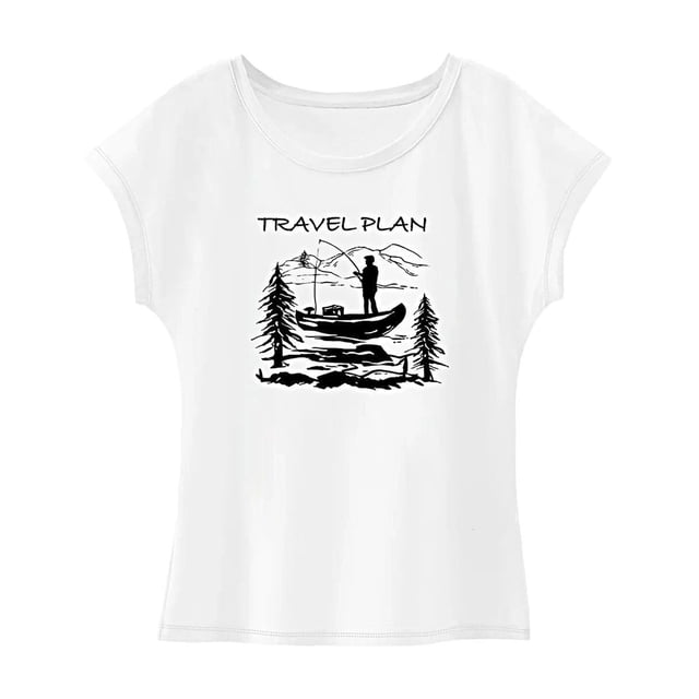 Camiseta para mujer, ropa de verano, trajes, camiseta con cuello redondo para el trabajo, viajes, uso diario XL