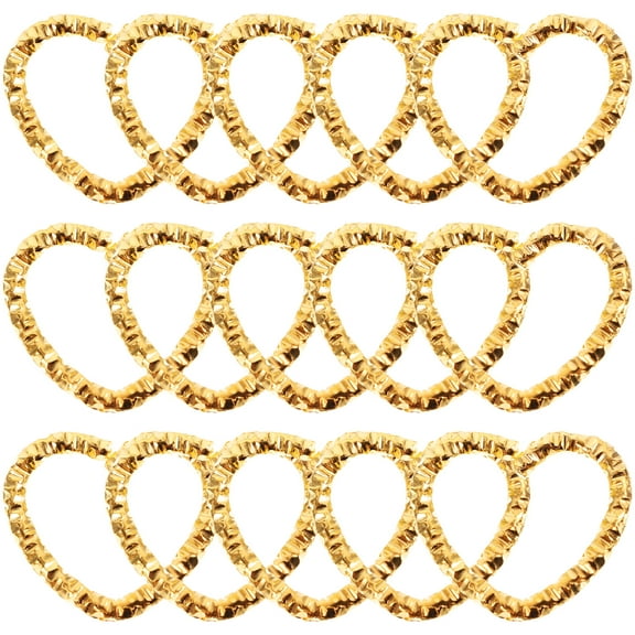 landege 100pcs Heart Shape Key Rings DIY Key Chain Rings Handcrafted Rings Open Rings