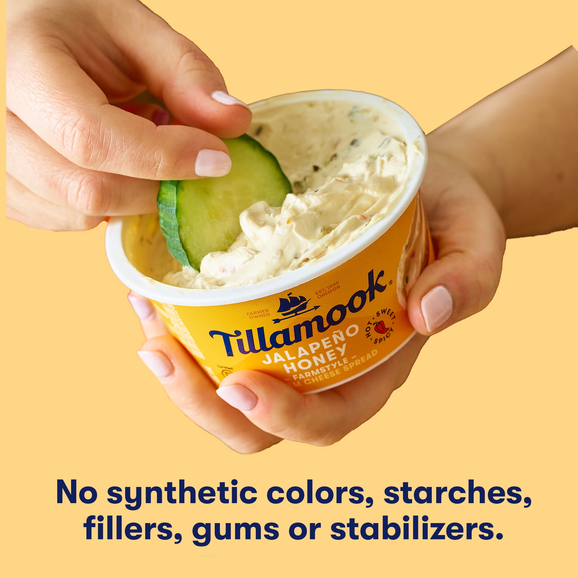 Tillamook Cream Cheese Spread with Jalapeno and Honey, 7 oz Tub