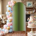 Olive Green Gradient Stripe Arch Backdrop Covers 5 FT, Modern Abstract ...