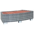 thumbnail image 1 of vidaXL Marche de Spa Gris Rotin Poly 92x45x25 cm, 1 of 5