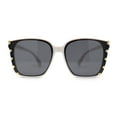 thumbnail image 2 of Womens Ornate Metal Side Jewel Butterfly Diva Sunglasses White Black, 2 of 4