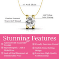 thumbnail image 2 of Cate & Chloe Clara 18k Yellow Gold Plated Pendant Necklace with Swarovski Crystal Gift for Women, 2 of 6