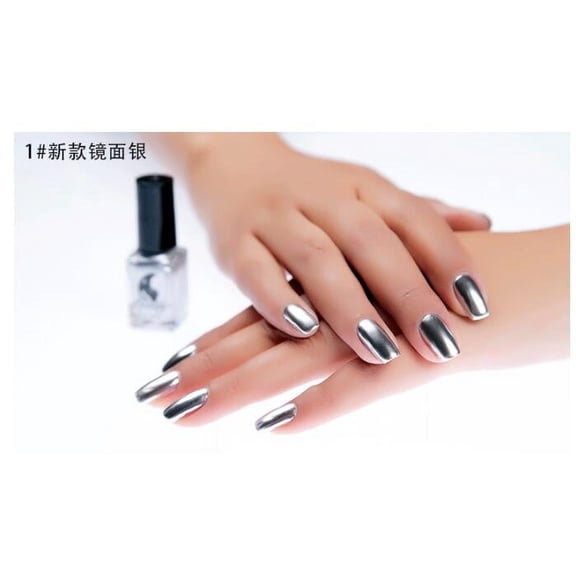 6Ml - #1 Mirror Silver - 6Ml Nail Polish, Nail Polish Easter Mother'S Day Nail Care Makeup Organizers