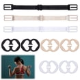 thumbnail image 1 of Dnzceghtig 9 piezas de clips para correas de sujetador, 3 piezas de soporte para correas de sujetador y 6 piezas de clips para sujetador, soporte para correas de sujetador ajustable, elástico suave y, 1 of 7