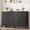 Black (AB box), variant on Spacious 7 Drawer Dresser for Bedroom – 54" Wide Freestanding Wooden Storage Chest with Adjustable Feet – Vertical Closet Organizer for Living Room, Entryway, Hallway – Original Wood Color (AB box)