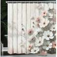thumbnail image 2 of Ambesonne Pink Shower Curtain, Modern Farmhouse Tender Floral, 69"Wx84"L, Pale Mauve Blush, 2 of 4