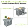 thumbnail image 6 of Evita 43 in. x 22 in. Retangular 50,000 BTU Propane Fire Pit with Powder Coated Steel and Adjustable Flame, 6 of 9
