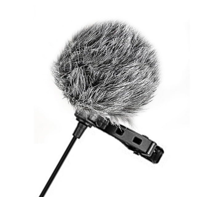 GLFILL 1pcs Microphone Wind Muffs Synthetic For 5-10mm Microphone Dual Layered Wind Protection Professional Audio Equipment Accessories Black and White