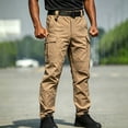 thumbnail image 2 of Men's Stretch Tactical Pants, Lightweight Water Resistant Ripstop Cargo Pants with Multi Pockets Casual Outdoor Work Hiking Pants (No Belt) for Travel, 2 of 5