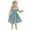 Vert, variante sur Robes Décontractées d'Été pour Filles Juniors, Imprimé Floral, à Lacets, Bretelles Spaghetti, Sans Manches, Robe de Plage Vêtements de Sport, Vert, 5-6 Ans