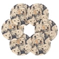thumbnail image 2 of Haosy Set of 6 Drink Woven Coaster with Holder Heat Resistant Non-Slip Bar Coasters 4 Inches Cartoon Golden Retriever, 2 of 7
