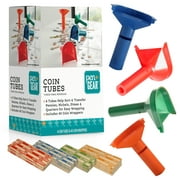 Pen + Gear Easy Wrap Coin Stacking Tubes with 40 Paper Coins Wrappers, Assorted Colors