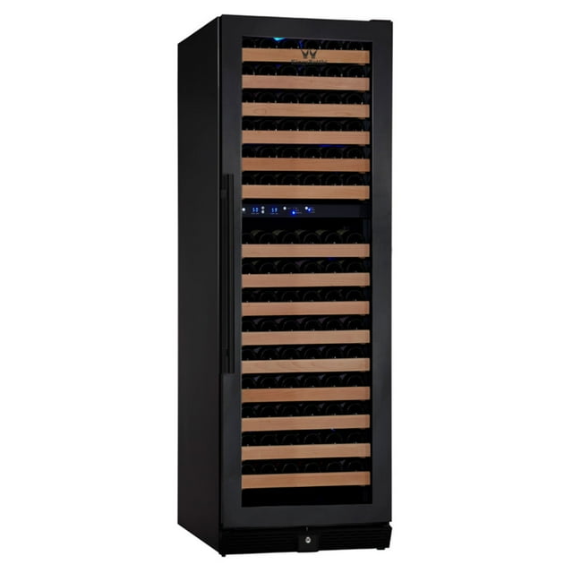 Kingsbottle 164Bottle 2Temp Wine Fridge, Black