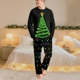 thumbnail image 3 of Gytharion Family Christmas Pajamas Matching Sets Cute Christmas Tree Print Long Sleeve Sleepwear and Plaid Pants 2 Piece Xmas PJs Set Winter Soft Comfy Holiday Loungwear for Family, 3 of 8