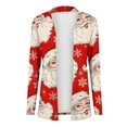 thumbnail image 5 of DDAPJ pyju Womens Christmas Cardigans Prime Day Deals, Xmas Printed Lightweight Kimono Cardigan Open Front Long Sleeve Shawl Collar Outwear Tops Red S, 5 of 6
