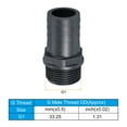 thumbnail image 5 of Uxcell Barb Hose Fitting, Barbed Male Thread Pipe Connector Adapter Gray 30mm 2, 5 of 5