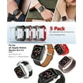 thumbnail image 6 of Tekcoo Case for iWatch Series 7 SE 6 5 4 3 2 1 38 40 41 42 44 45MM, [5-Pack] Built-in TPU Screen Protector - Full Body Protective Ultra Thin Bumper Flexible Lightweight Cover, 6 of 8