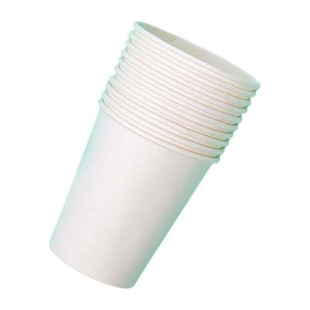 Cateissary 10 Uds. De vasos de papel de colores, vasos desechables, juguetes de papel, zona de arte ambiental, manualidades, educación temprana, Mostrada Blanco