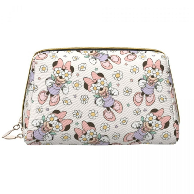Cute Micky Minnie Mouse Cartoon Cosmetic Bag Makeup Bag Merch Large Capacity Zipper Toiletry Case Jiayi