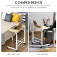 thumbnail image 4 of HOMCOM Mobile Standing Desk with Adjustable Height, Stand Up Desk, Natural, 4 of 10