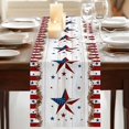thumbnail image 3 of Table Runners 72 Inches Long Dress Scarves, Independence Day Farmhouse Kitchen Table Runner, Coffee Tablerunners, USA Flag Star Wooden Grain Striped 14x72 Inch, 3 of 9