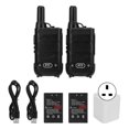 thumbnail image 1 of 2 unidades de mini walkie talkies manos libres con radio bidireccional AC100-240 V para sitio de construcción Hotel enchufe del Reino Unido, 1 of 9