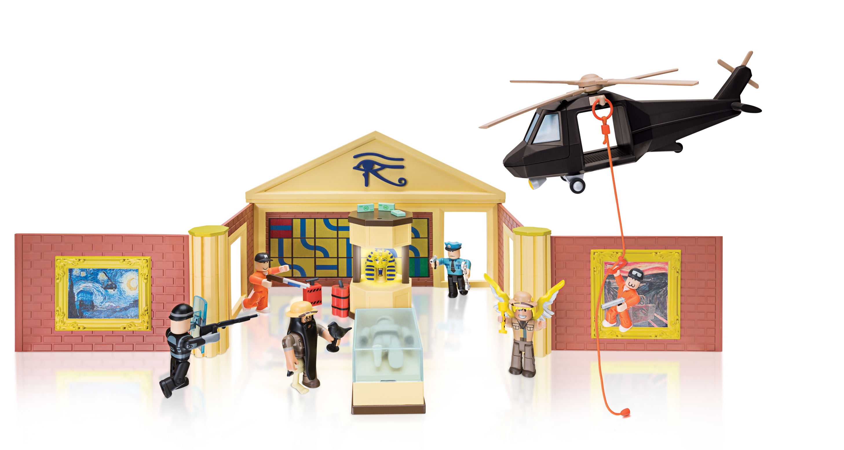 Roblox Action Collection Jailbreak Museum Heist Covert Ops Edition Playset Includes Two Exclusive Virtual Items Walmart Com Walmart Com - roblox deluxe playset jailbreak museum heist