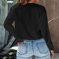 thumbnail image 4 of WULMLEO Womens Long Sleeve Crop Tops Loose Fit Fall Cropped Tshirts 2026 Crew Neck Casual Shirts Black XL, 4 of 4