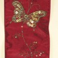 thumbnail image 2 of The Ribbon People Burgundy Red Regal Butterfly Print Wired Craft Ribbon 4" x 10 Yards, 2 of 2