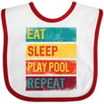 thumbnail image 3 of Inktastic Billiards Eat Sleep Play Pool Repeat Boys or Girls Baby Bib, 3 of 4