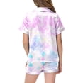 thumbnail image 5 of Ensemble de Pyjama à Manches Courtes Imprimé pour Filles avec Col à Revers et Haut Boutonné, 5 of 5