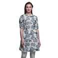 thumbnail image 1 of Bimba Kurtis Indiennes Courtes pour Femmes Tunique Imprimée Chemise à Manches Roulées, 1 of 6