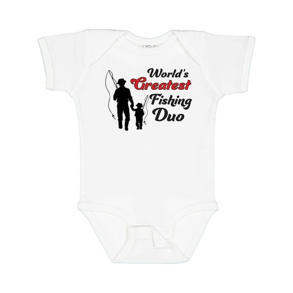 Inktastic World's Greatest Fishing Duo Boys or Girls Baby Bodysuit
