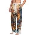 thumbnail image 6 of Yiaed Colorful Owl Tattoo Art Print Men's Lounge Pants, Loose PJ Bottoms, Long Pajama Pants for Men-Medium, 6 of 6