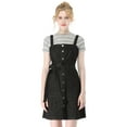 thumbnail image 3 of INSPIRE CHIC Women's Adjustable Strap A-Line Jeans Denim Spring Summer Dress XL Black, 3 of 9