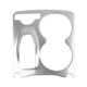 thumbnail image 4 of Cubierta de marco para portavasos de consola de acero inoxidable plateado para coche X204 2008-2015, 4 of 5