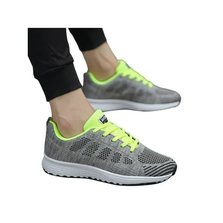 

Eloshman Women s Fashion Sneakers Wide Width Sneakers Walking Running Comfort Non slip Shoes White Light Green US 9