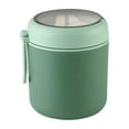 thumbnail image 2 of Inteprter Frasco de sopa de acero inoxidable que conserva el aroma de las comidas utilizadas en múltiples escenarios Frasco termo para alimentos Mostrada 304 verde-530ml, 2 of 6
