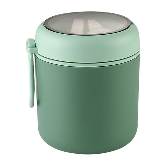 Matsuzay Frasco de sopa de acero inoxidable, comida caliente en cualquier lugar y en cualquier momento, frascos de sopa para comida caliente, Mostrada 304 verde-530ml