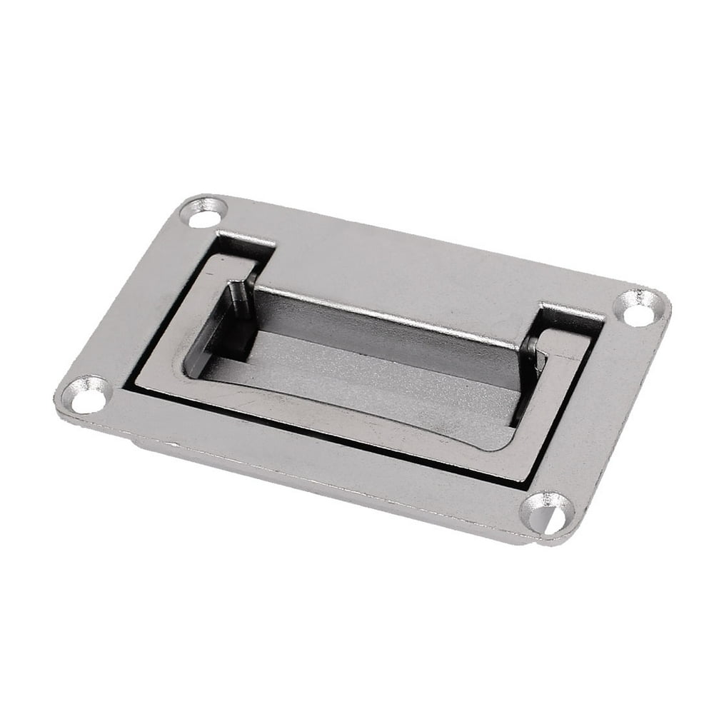 Unique Bargains Door Drawer 95mm x 60mm Stainless Steel Recessed Flush