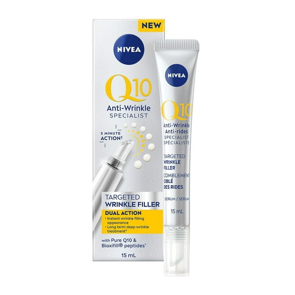 NIVEA Q10 Anti-Wrinkle Specialist Targeted Wrinkle Filler, 15mL Tube