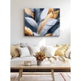 thumbnail image 5 of Feather Canvas Print Wall Art Modern Framed Canvas Art Wall Decor Gold White Pictures Painting Morden Artwork for Living Room Bedroom, Ready to Hang - 12"x16", 5 of 6